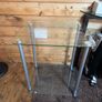 Clear Glass 2 shelf table/stand with wheels Image 3