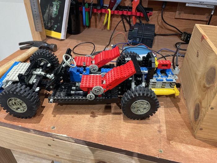 Big box of Lego  & 1980 Technics Chassis Car and Dune buggy