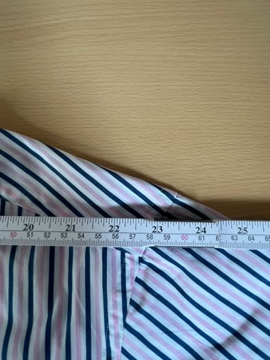 Gant Shirt Mens 2XL Striped Short Sleeve Collared Liberty Bell Poplin - Pink\Blue