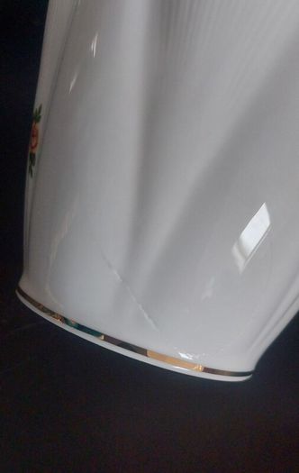 Two Royal Albert "Old Country Roses" Items with Some Damage - A Planter and a "Chelsea" Vase, See Condition Report. Price for Both