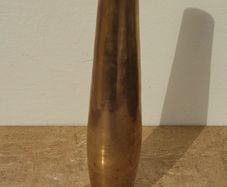 Antique trench art brass candlestick