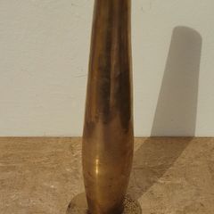 Antique trench art brass candlestick
