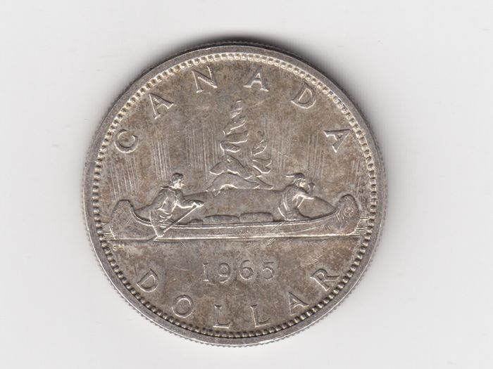 CANADA 1965 Dollar, 80% silver coin (No. G42)
