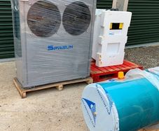 brand-new 16 kW air-source heat pump