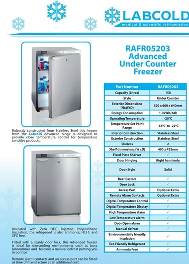 Freezer - Labcold