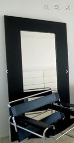 large wooden mirror