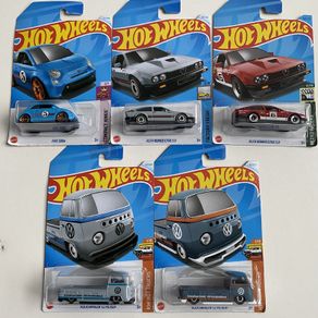 Fiat 500e, Alfa Romeo GTV6, VW T2 Pickup - Collectable Hot wheels