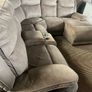 Beige corner recliner sofa chaise couch Image 6