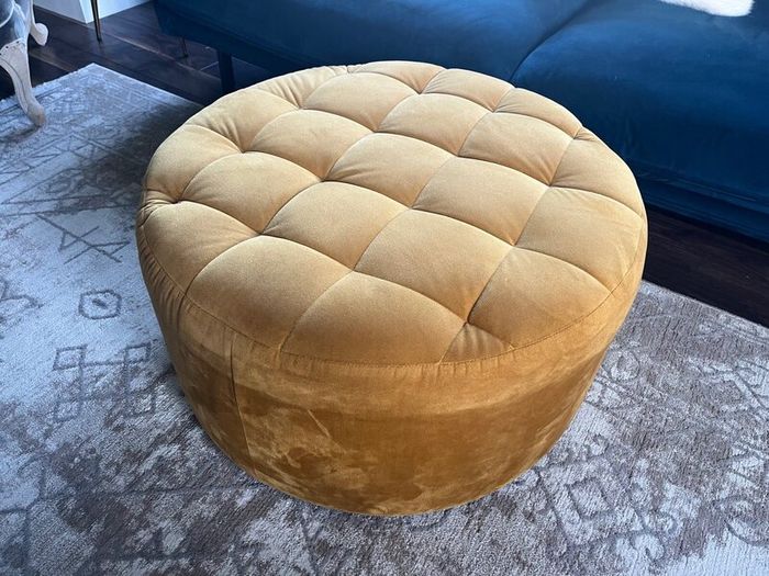 3+2 Seater navy blue Velvet Sofa Suite + footstool