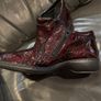 Riker Ankle Shoe Boots Patent Deep Burgundy Women's UK 7.5 Image 2