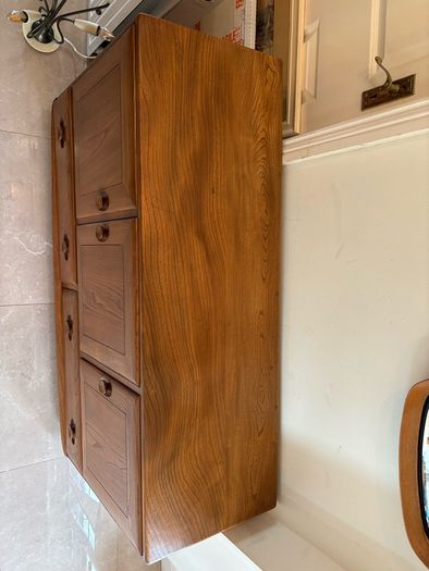 Ercol - elm and beech 'Windsor' model 468 sideboard,