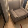 Paul Costello grey velvet fabric chair, very comfortable Image 2
