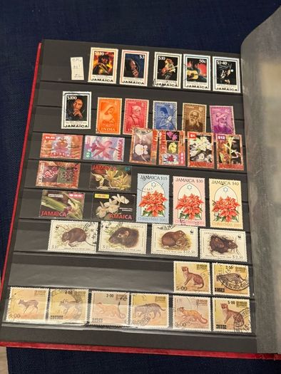 Stamp album with stamps
