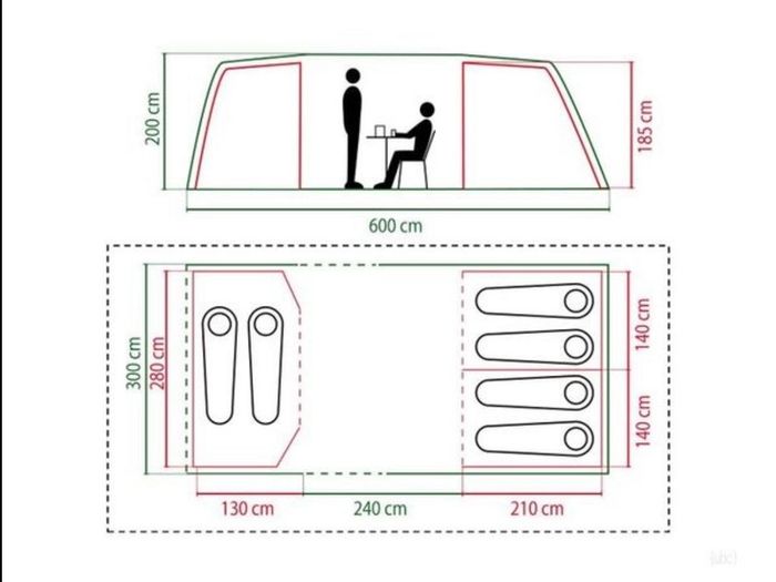 Coleman Valdes 6 Air 2 Person Inner Bedroom Replacement Pod