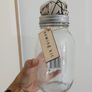 sewing storage glass jar NEW Image 3
