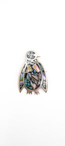 Vintage Mexican Silver And Abalone Brooch