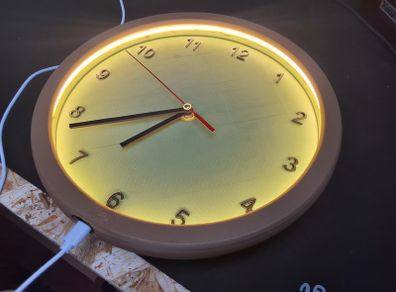Customisable 3d printed clock with leds