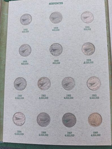 Irish Coin Library Threepence, Sixpence Shilling