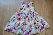 Flowery White Dress  Age 5-6