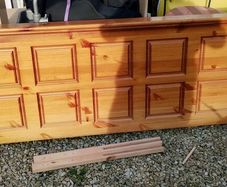 King size pine headboard