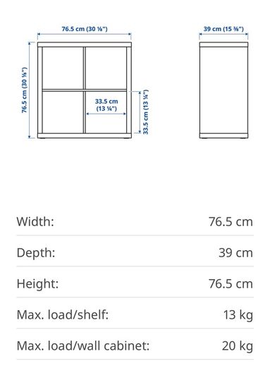 KALLAX Ikea 4 Cubed Unit