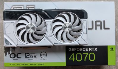 Asus Dual RTX4070 12GB White Graphics Card