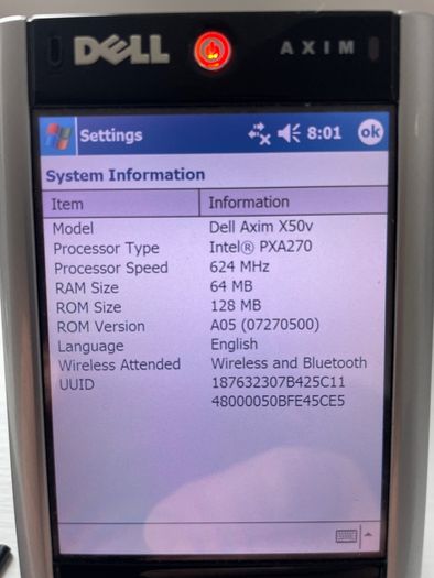 Dell Axim X50v
