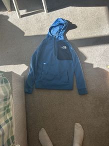Blue kids north face tracksuit