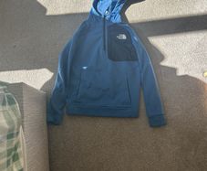 Blue kids north face tracksuit