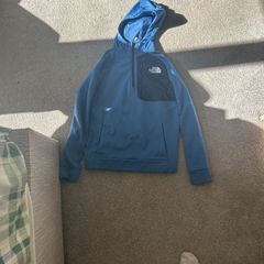 Blue kids north face tracksuit