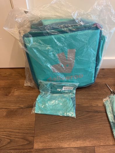 Brand NEW BIG Deliveroo bag + Small T-Shirt