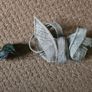 Principles Grey Fascinator & Grey Beaded Bag Image 2