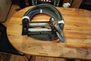 Range rover steel tow line hook and mounting plate