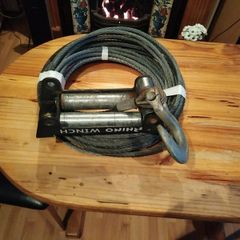 Range rover steel tow line hook and mounting plate