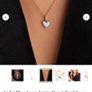2 Abbott Lyon Light Blue Lace Agate Heart Necklace (Gold) Image 4