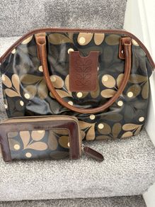 Orla Kiely Acorn Design Bag and Purse