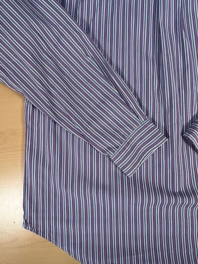 Ralph Lauren Button Down Shirt - Size XL -Striped Classic Fit - Purple Blue
