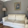 Cream and white floral large sofa / couch Image 6