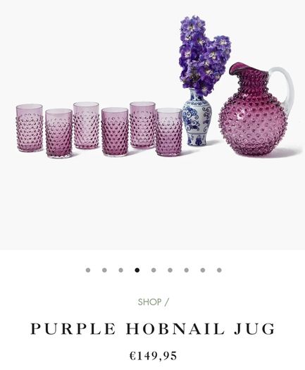 Hobnail 6x glasses and 2L jug set