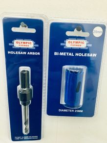 25 mm Hole saw and Arbour Drill bit