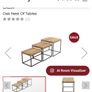 Set of 3 beautiful solid oak nested tables Image 2
