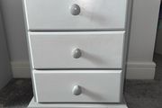 Solid Wood 3 Drawer Bedside Locker