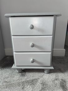 Solid Wood 3 Drawer Bedside Locker