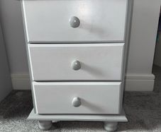 Solid Wood 3 Drawer Bedside Locker