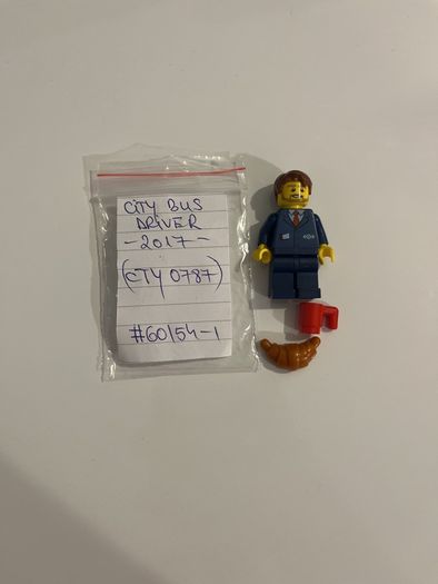 Lego City Bus Driver minifigure