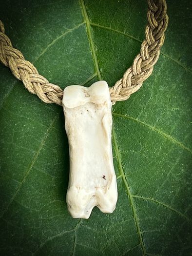 1 Tribal Style Ethically Sourced Bone and Cord Necklace