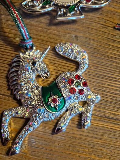 5 Newbridge Silver Colourful Crystal Christmas Decorations | Vintage & New Designs | Mint
