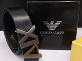 Giorgio Armani Exchange Reversible Mens Belt Leather One Size Black Brown Dark
