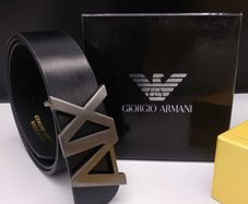 Giorgio Armani Exchange Reversible Mens Belt Leather One Size Black Brown Dark