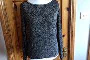 Marks and Spencer Ladies Black and Gold Sparkle  jumper L 14/16 includes postage